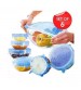 6Pcs Silicone Stretch Lids Round, Food Storage Silicone Lids Cover for Bowl Container